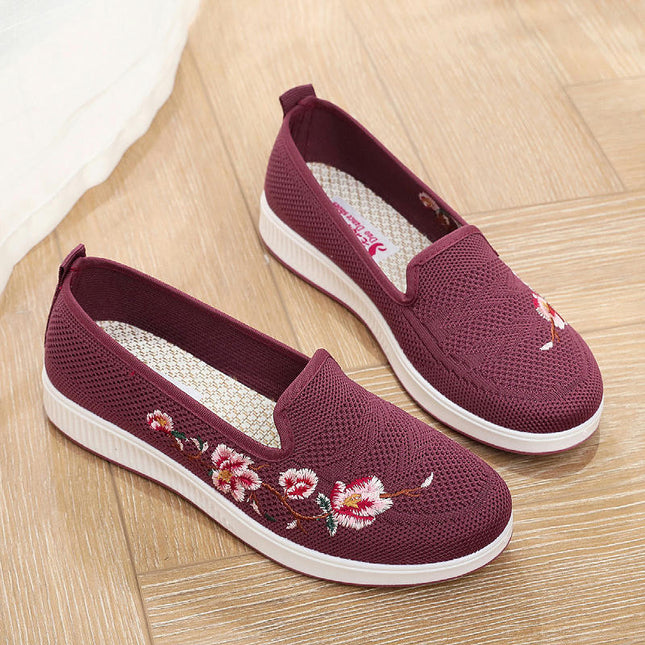 Women's Comfortable Breathable Soft Mesh Platform Casual Slip-On Shoes