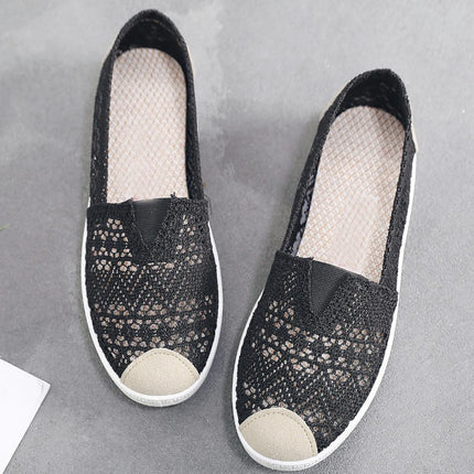 Women's Casual Walking Shoes Hollow Breathable Slip On Comfort Fashion Shoes