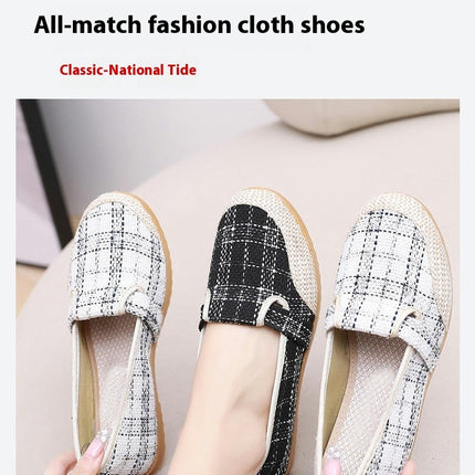 Womens Fashion Style Casual Shoes Hollow Breathable Lightweight Slip On Shoes