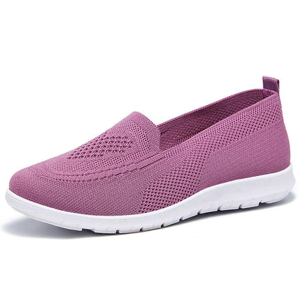 Leisure Women's Slip On Travel Soft Sole Comfortable Shoes Outdoor Mesh Fashion Sports