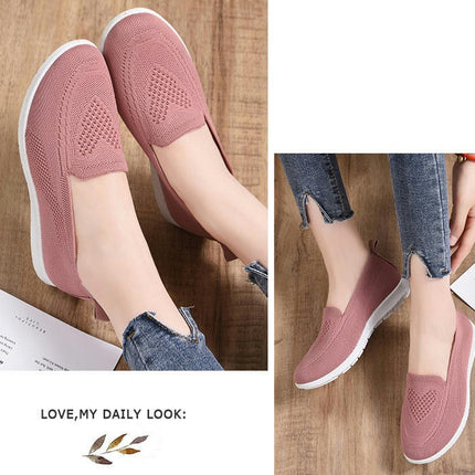 Leisure Women's Slip On Travel Soft Sole Comfortable Shoes Outdoor Mesh Fashion Sports