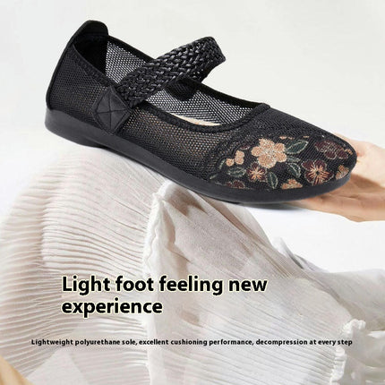 Women's Chinese Traditional National Style Embroidered Shoes Walk Show Shoes