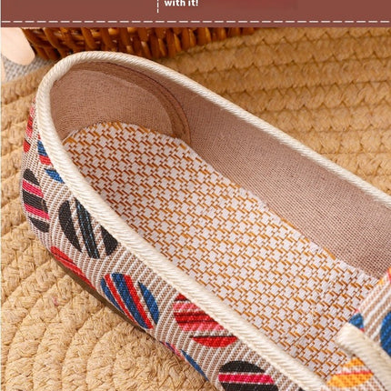 Flats for Women Slip On Shoes Knit Soft Round Toe Work Mesh Walking Shoes