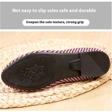 Women's Slip On Knited Shoes Comfortable Flat Office Work Shoes