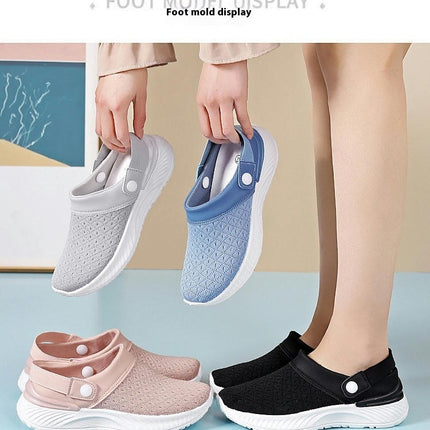 Women's Slip On Shoes Knit Lightweight Non-Slip Walking Shoes