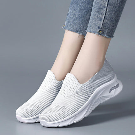 Walking Shoes Women Arch Support Slip On Sneakers with Memory