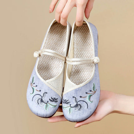 Slip On Shoes Chinese Style Flats Shoes - for Indoor Activities Daily Life