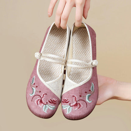 Slip On Shoes Chinese Style Flats Shoes - for Indoor Activities Daily Life