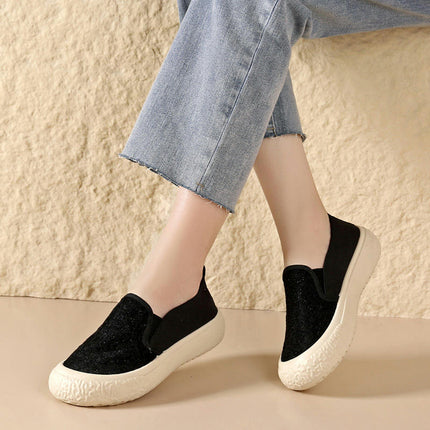 Fashion Women Casual Slip On Flat Soft Bottom Comfortable Mesh Shoes