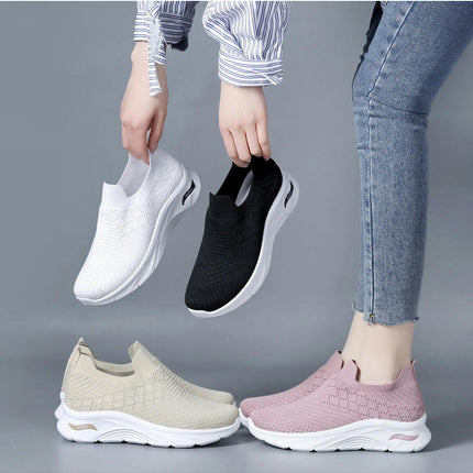 Women Walking Slip-On Mesh Trainers Nursing Work Comfortable Casual Shoes