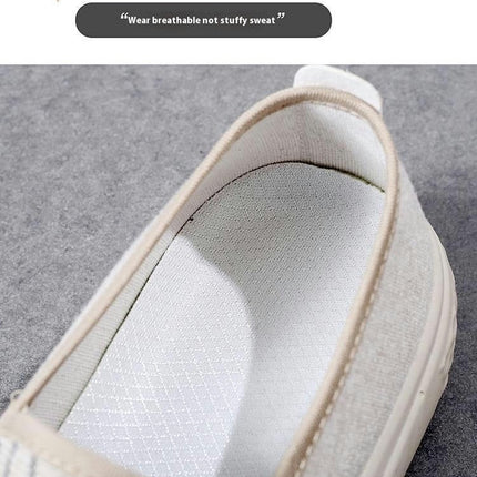 Women's Comfortable Breathable Soft Sole Lightweight Casual Canvas Slip On Shoes