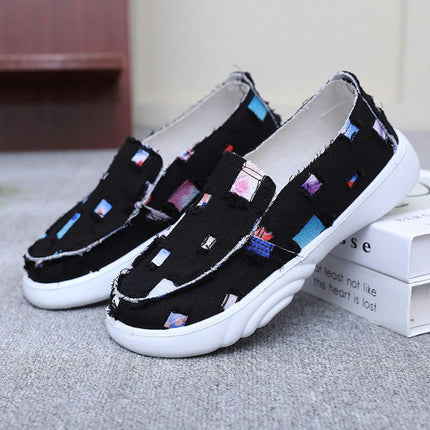 Women's Slip On Shoes Fashion Canvas Sneakers Low Top Casual Shoes Non Slip