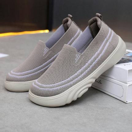 Women Casual Slip On Mesh Round Toe Comfortable Walking Shoes