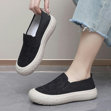 Women Fashionable Matching Comfortable Lightweight Non Slip Mesh Slip On Casual Shoes