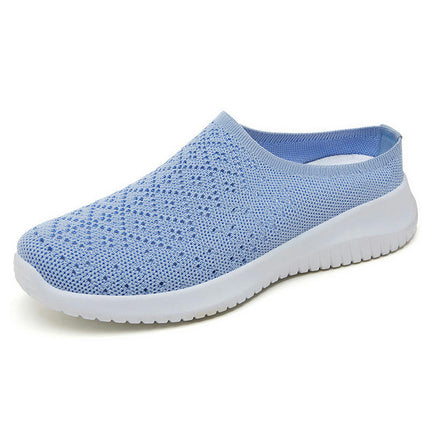 Women Fashionable Mesh Fabric Breathable and Comfortable Casual Slip On Shoes