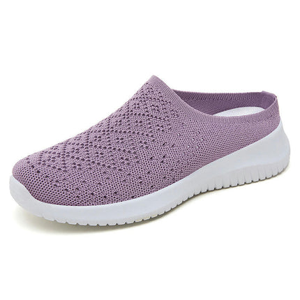 Women Fashionable Mesh Fabric Breathable and Comfortable Casual Slip On Shoes