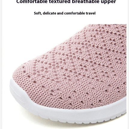 Women Fashionable Mesh Fabric Breathable and Comfortable Casual Slip On Shoes