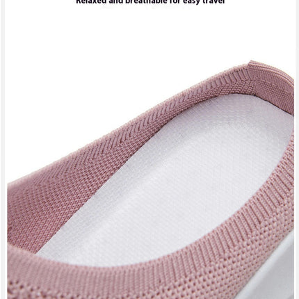 Women Fashionable Mesh Fabric Breathable and Comfortable Casual Slip On Shoes