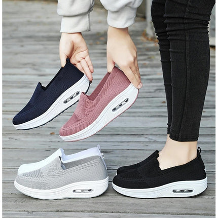 Womens Slip On Fashion Athletic Sport Gym Tennis Walking Shoes Casual Workout Footwear