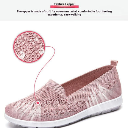 Women's Leisure Shoes Lightweight Slip-On Breathable Shoes Soft Sole Orthopedic Shoes