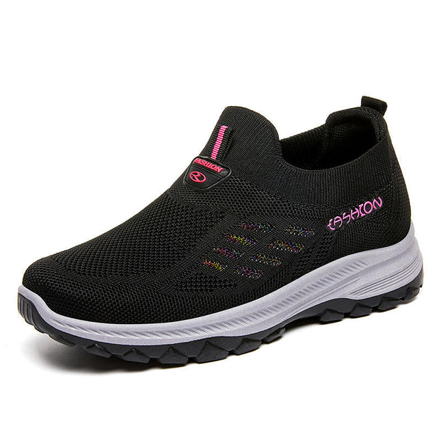 Womens One-Step Shoes Flat Lightweight Jogging Work Casual Comfy Shoes