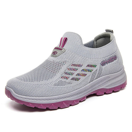 Womens One-Step Shoes Flat Lightweight Jogging Work Casual Comfy Shoes