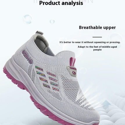 Womens One-Step Shoes Flat Lightweight Jogging Work Casual Comfy Shoes