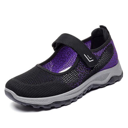 Slip-on Walking Shoes Women's Shoes Comfort Velcro Middle-Aged and Elderly Mother Shoes