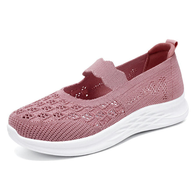 Women's Fashion Mesh Perforated Breathable Casual Shoes A Slip On Casual Shoes