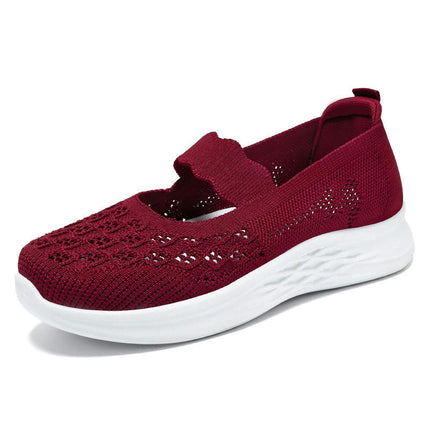 Women's Fashion Mesh Perforated Breathable Casual Shoes A Slip On Casual Shoes