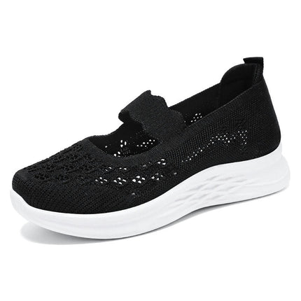 Women's Fashion Mesh Perforated Breathable Casual Shoes A Slip On Casual Shoes