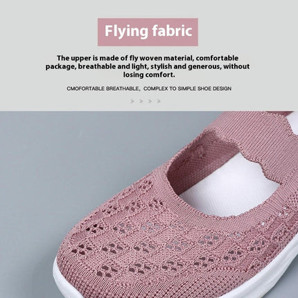 Women's Fashion Mesh Perforated Breathable Casual Shoes A Slip On Casual Shoes