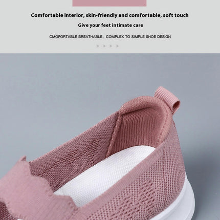 Women's Fashion Mesh Perforated Breathable Casual Shoes A Slip On Casual Shoes