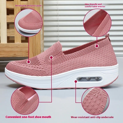 Fashion for Women Slip On Shoes Breathable Leisure Outdoor Mesh Fitness Shoes