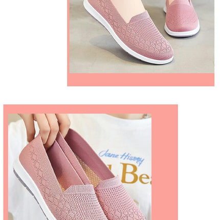 Womens Slip-On Travel Soft Sole Comfortable Shoes Outdoor Mesh Shoes Model D