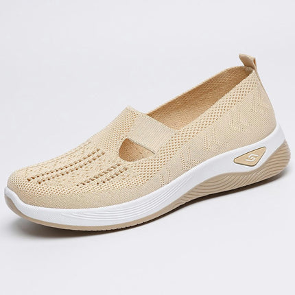 Women's Mesh Outdoor Perforated Breathable Walking Slip On Shoes