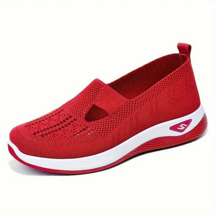 Women's Mesh Outdoor Perforated Breathable Walking Slip On Shoes