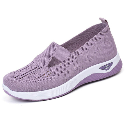 Women's Mesh Outdoor Perforated Breathable Walking Slip On Shoes