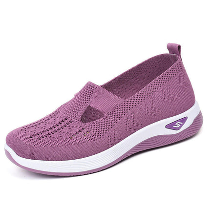 Women's Mesh Outdoor Perforated Breathable Walking Slip On Shoes