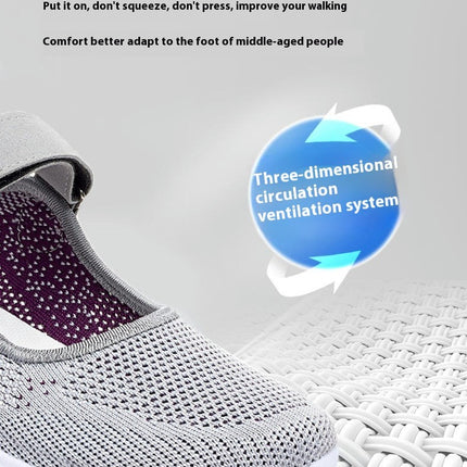 Women's Fashion Mesh Perforated Breathable Casual Shoes A Slip On Shoes