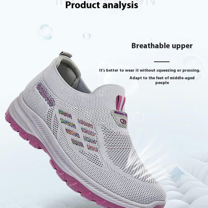 Womens Hands Free Slip on Comfort Maternity Walking Shoes with Arch Support