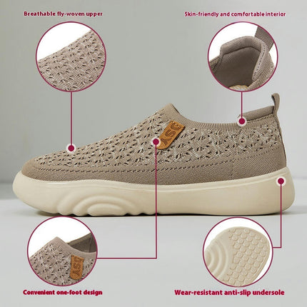 Slip ins Womens Slip on Sneakers Hands Free Walking Maternity Shoes with Arch