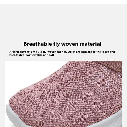 Womens Breathable Mesh Walking Sneakers Open Back Slip On Shoes