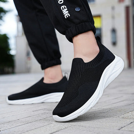 Mens Walking Shoes Slip On Lightweight Breathable Fashion Shoes