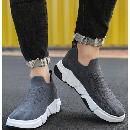 Mens Walking Slip On Shoes Running Tennis Lightweight Breathable Casual Shoes