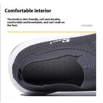 Men's Non Slip Running Shoes Ultra Light Breathable Casual Walking Slip On Fashion Sneakers