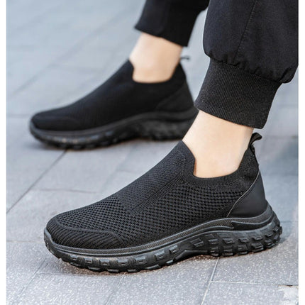 Mens Running Shoes Lightweight Walking Non Slip Breathable Comfortable Workout Slip On Shoes