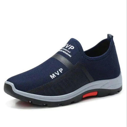 Mens Walking Sneakers Non Slip Lightweight Breathable Athletic Gym Slip On Shoes