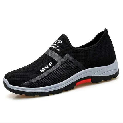 Mens Walking Sneakers Non Slip Lightweight Breathable Athletic Gym Slip On Shoes