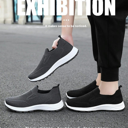 Mens Walking Shoes Ultra Light Breathable Non Slip Slip On Casual Sports Shoes Model F